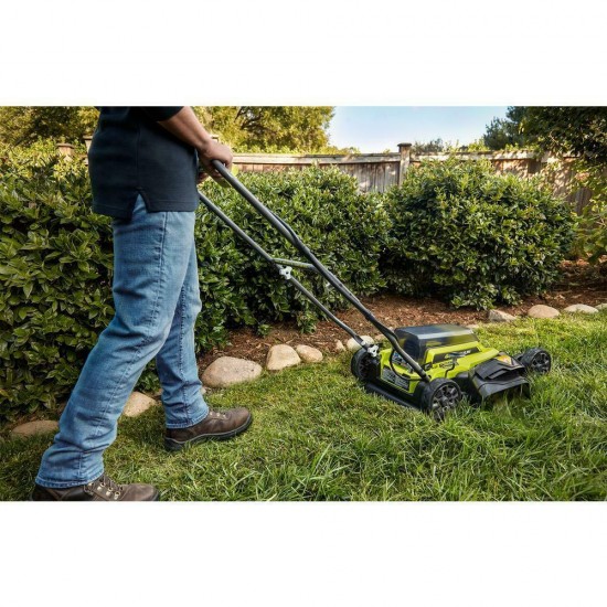 RYOBI Cordless Push Lawn Mower 40-Volt Lithium-Ion Battery/Charge