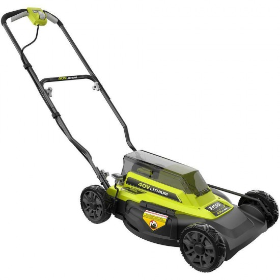 RYOBI Cordless Push Lawn Mower 40-Volt Lithium-Ion Battery/Charge