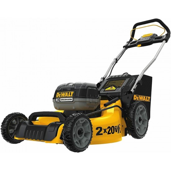 NEW DEWALT 20V MAX Brushless Electric Lawn Mower, 2 Batteries (DCMW220P2)