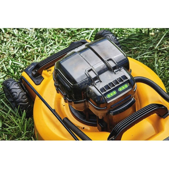 NEW DEWALT 20V MAX Brushless Electric Lawn Mower, 2 Batteries (DCMW220P2)