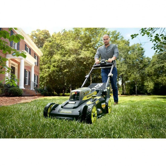 RYOBI 20 in. 40-Volt 6.0 Ah Lithium-Ion Battery Brushless Cordless Lawn Mover