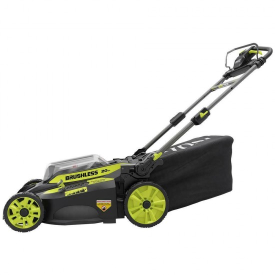 RYOBI 20 in. 40-Volt 6.0 Ah Lithium-Ion Battery Brushless Cordless Lawn Mover