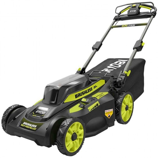 RYOBI 20 in. 40-Volt 6.0 Ah Lithium-Ion Battery Brushless Cordless Lawn Mover