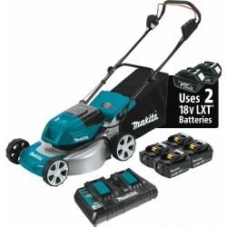 Makita XML03PT1 18V X2 (36V) LXT Lithium Ion Lawn Mower with 4 Batteries (5.0Ah)