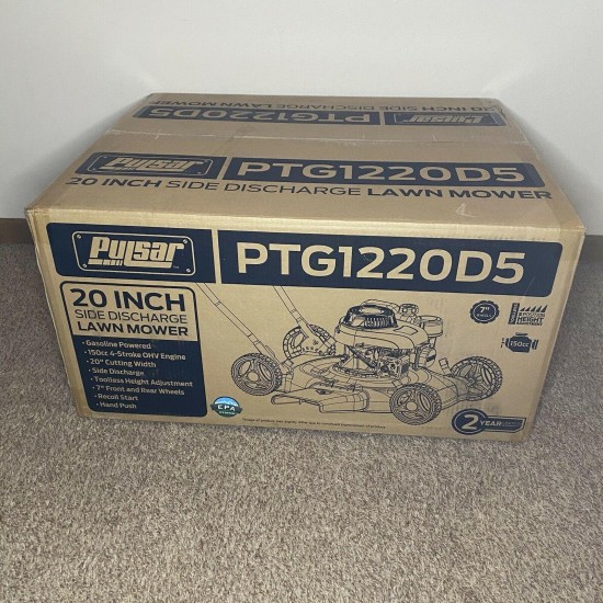 Pulsar 20 Inch Side Discharge Lawn Mower Gas 150cc PTG1220D5 Brand New Sealed!