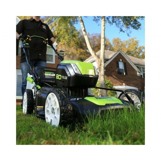 Greenworks PRO 21-Inch 80V Cordless Lawn Mower, 4.0 AH Battery Incl. GLM801602