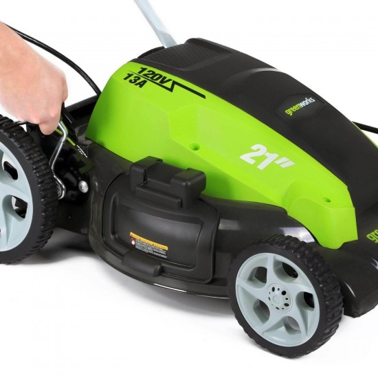 Greenworks 13 Amp 21 Inch Corded Lawn Mower Auto Oiler | 25112 (Refurbished)