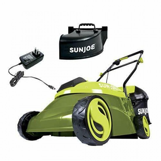 MJ401C-XR 14-Inch 28V 5 Ah Cordless Lawn Mower w/Brushless Motor, Green Green