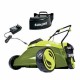 MJ401C-XR 14-Inch 28V 5 Ah Cordless Lawn Mower w/Brushless Motor, Green Green