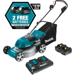 Makita XML03PT1 Lawn Mower Kit with 4 Batteries, 5.0Ah