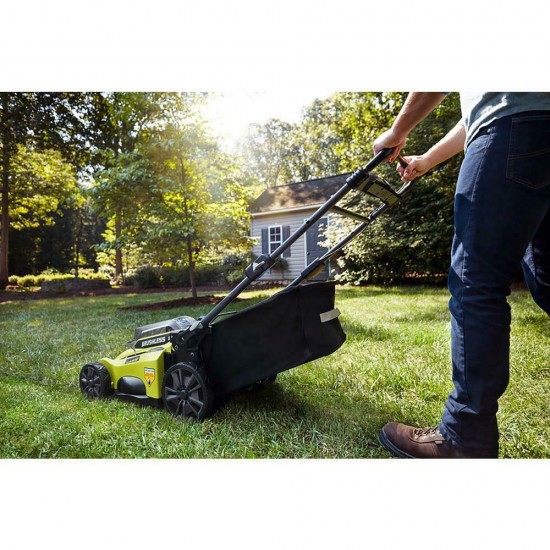 RYOBI 20in. 40-Volt Brushless Lithium-Ion Cordless Lawn Mower W/ Battery/Charge