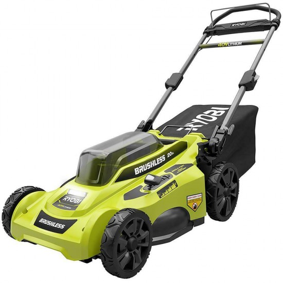 RYOBI 20in. 40-Volt Brushless Lithium-Ion Cordless Lawn Mower W/ Battery/Charge