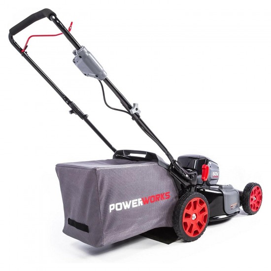 Powerworks 2503513AZ 21-inch 60V Brushless Push Mower with 5Ah Battery & Charger