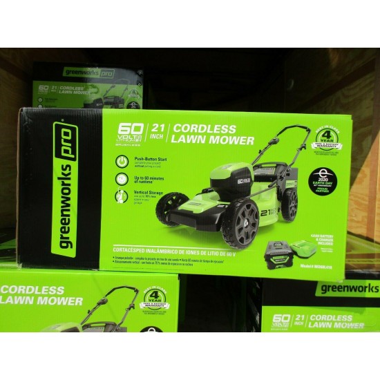 New, Greenworks Pro 60V Lithium Ion Push 21