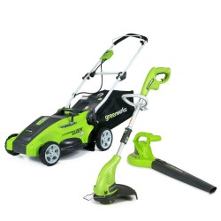 Greenworks Corded 16 Lawn Mower, Blower and 13 Trimmer Combo Kit 1310202