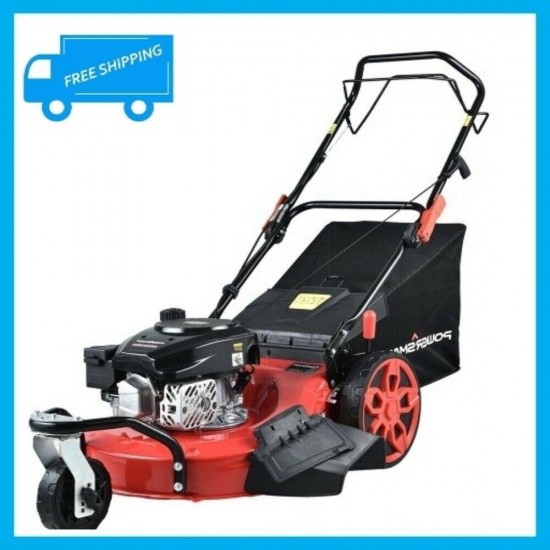 Lawn Mower 170 Cc Gas Self Propelled Walk Behind  Compact Lightweight Package