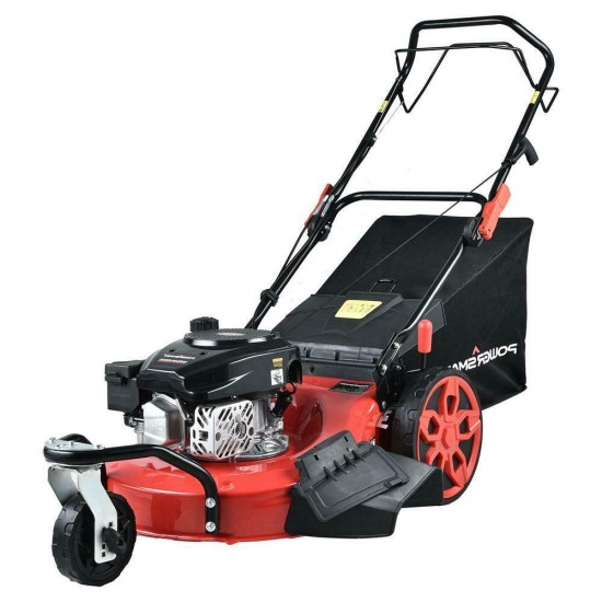 Lawn Mower 170 Cc Gas Self Propelled Walk Behind  Compact Lightweight Package