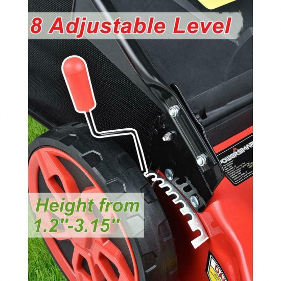 Lawn Mower 170 Cc Gas Self Propelled Walk Behind  Compact Lightweight Package