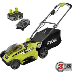 Ryobi Lawn Mower Walk Behind Push Hybrid One+ 18 Volt Li-Ion Compact 16 in.