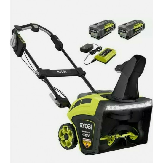 Ryobi 21 In. 40v Brushless Cordless Electric Snow Blower Ry40806vnm Dated 2020