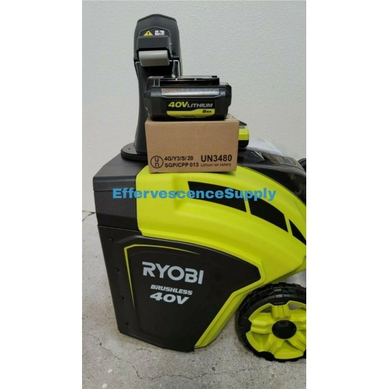 Ryobi 21 In. 40v Brushless Cordless Electric Snow Blower Ry40806vnm Dated 2020