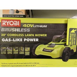 Ryobi 40v Brushleas Lawnmower W/ 2 Batteries And Chargers