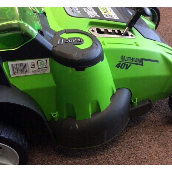 Greenworks 20-Inch 40V Twin Force Cordless Lawn Mower 25302 W/ 2 Batteries