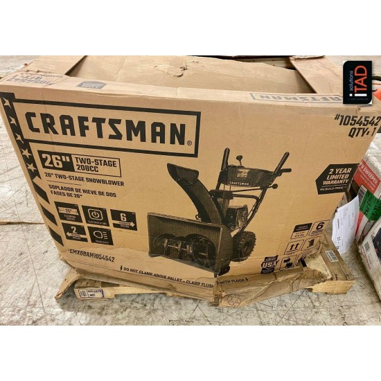 Craftsman sb450 26 in。 两阶段自推进燃气除雪机 W 电启动