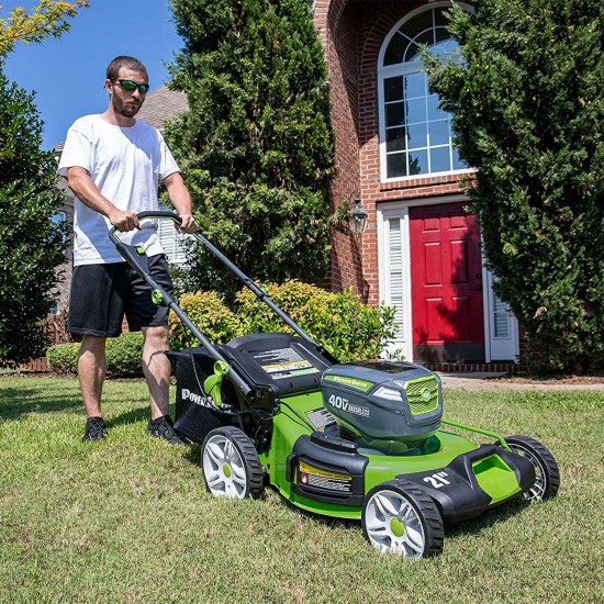 PowerSmith PLM14021H Battery Powered 40 Volt Lithium Ion 21 Inch Lawn Mower