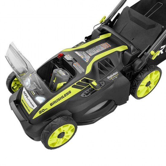 RYOBI 20 in. 40-Volt Brushless Lithium-Ion Cordless Battery Self Propelled Lawn