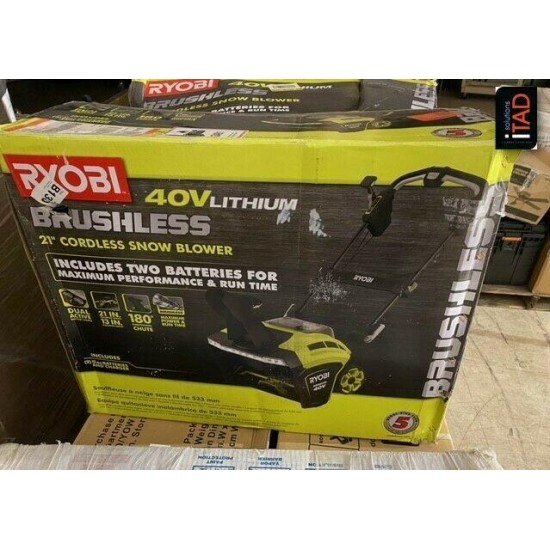 Ryobi RY40860 21 in. 40-Volt Brushless Cordless Electric Snow Blower